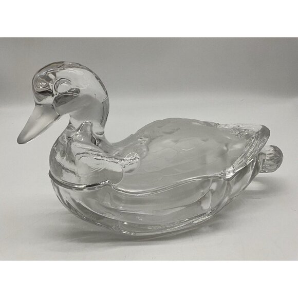 Hand Cut Led Crystal Duck Covered Dish, Made in West Germany Crystal Clear Ind. - Picture 6 of 16